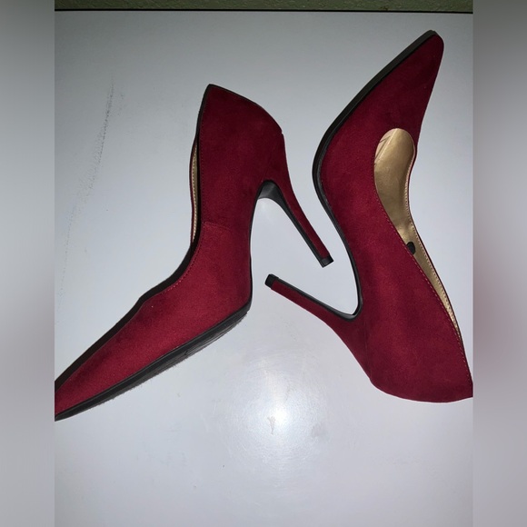 Sam & libby maroon, suede heels, size 9 - Picture 2 of 7
